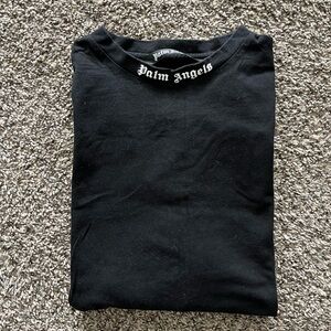 Black Tee With Collar Logo